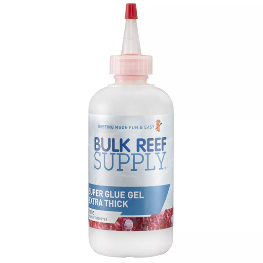 10 oz. Bottle BRS Extra Thick Gel Super Glue - Bulk Reef Supply