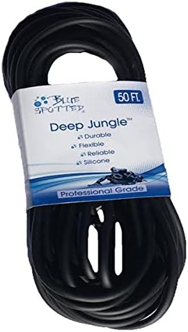 Deep Jungle Black Soft Airline Tubing 50ft - Blue Spotted