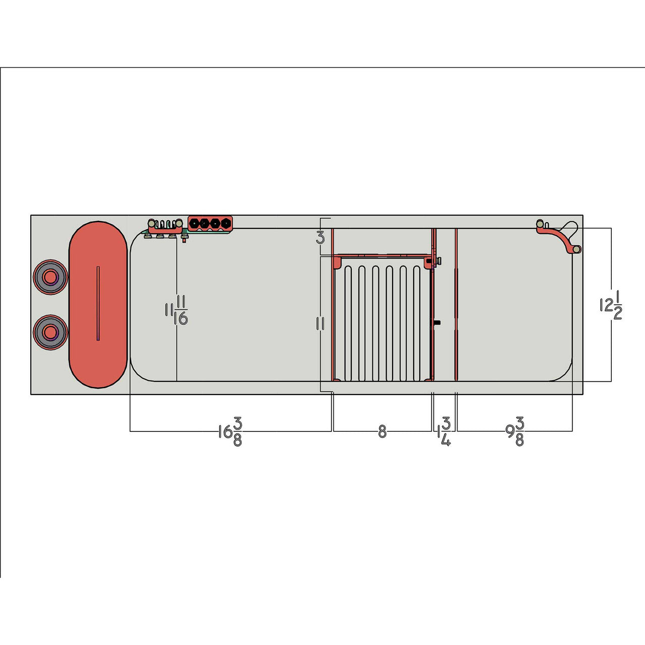 RedFlex 4-In-1 Sump 400 (45" x 14.5" x 16") - Pro Clear Aquatic Systems