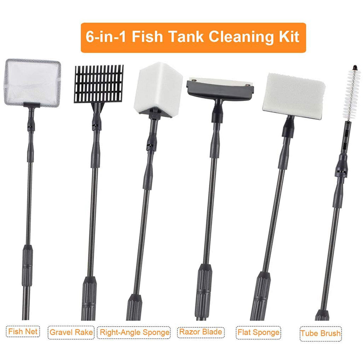 Aquarium Cleaner Tool Kit 6-IN-1 - hygger