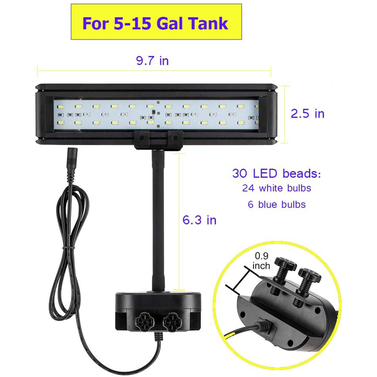 Clip On LED Aquarium Light 14W - hygger