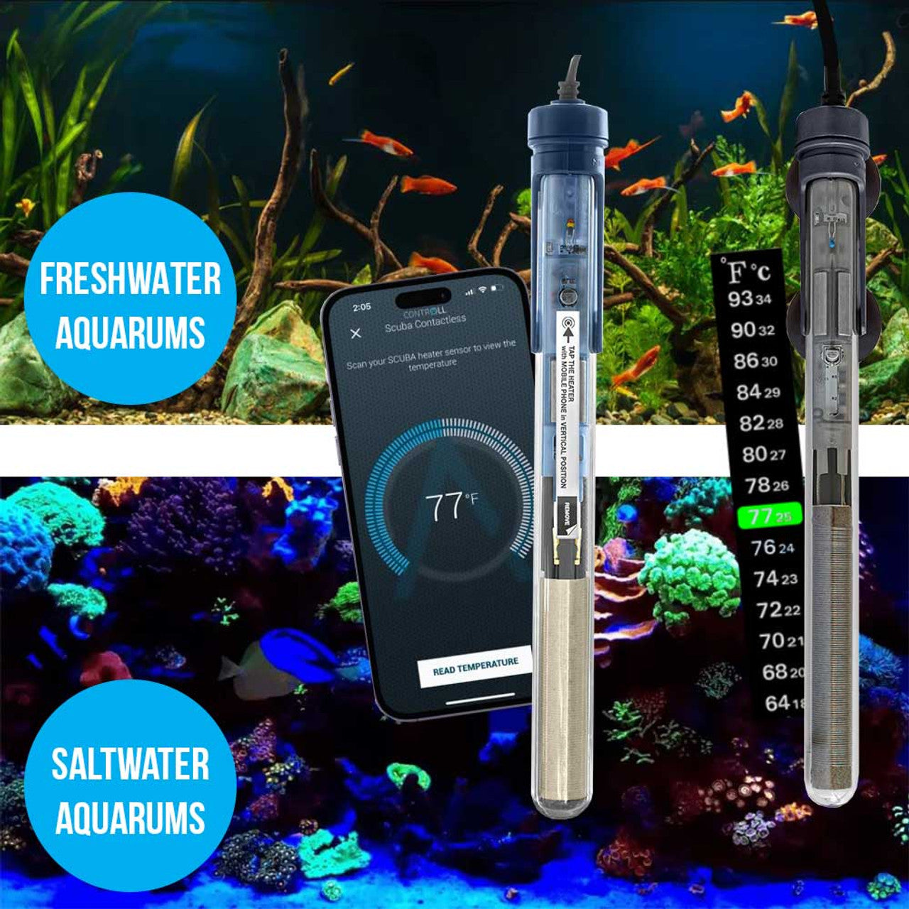 Sicce SCUBA Contactless 200 - Submersible Heater - 200 Watt