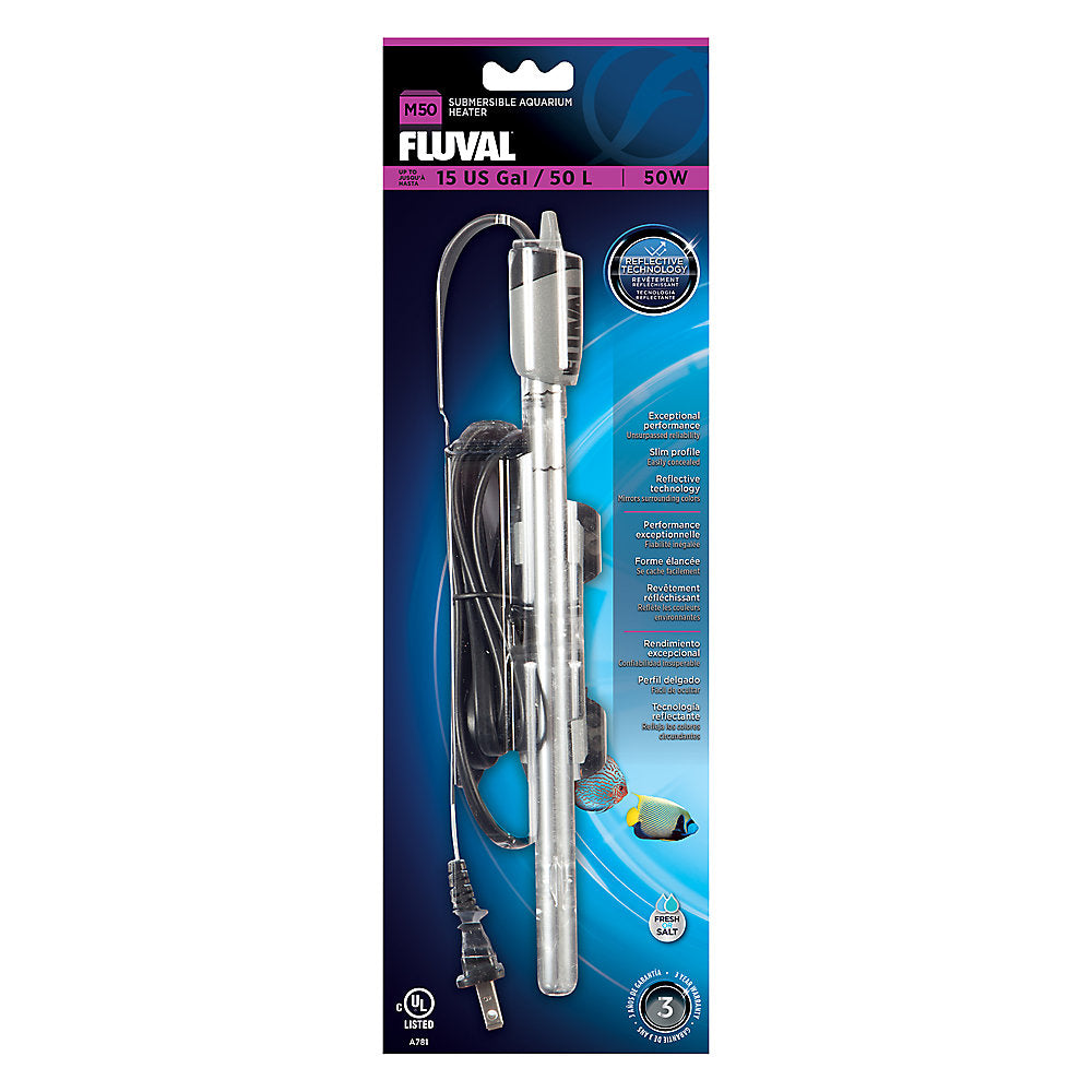 Submersible Aquatic Heater 15Gal - 50W - Fluval