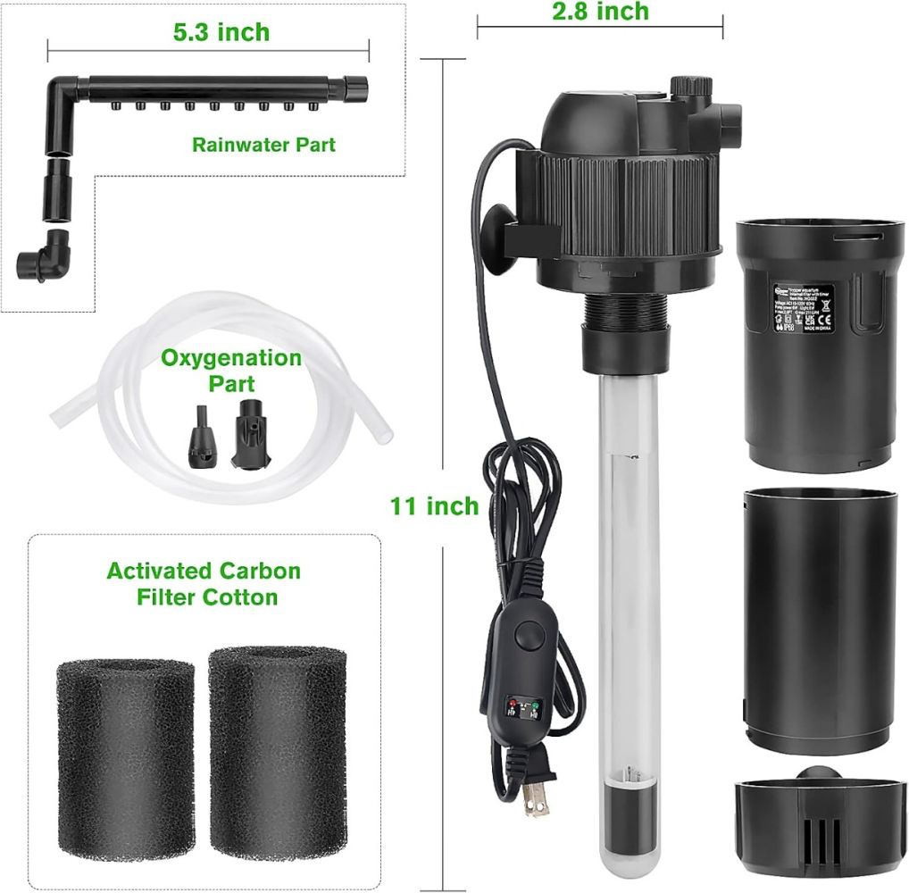 4-IN-1 SUBMERSIBLE U-V FILTER PUMP - Hygger