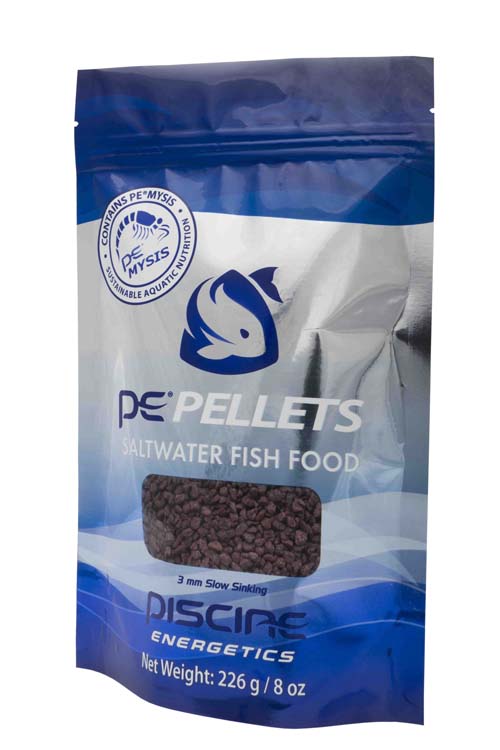 PE 8oz Saltwater Pellets Slow Sinking 3mm - Piscine Energetics