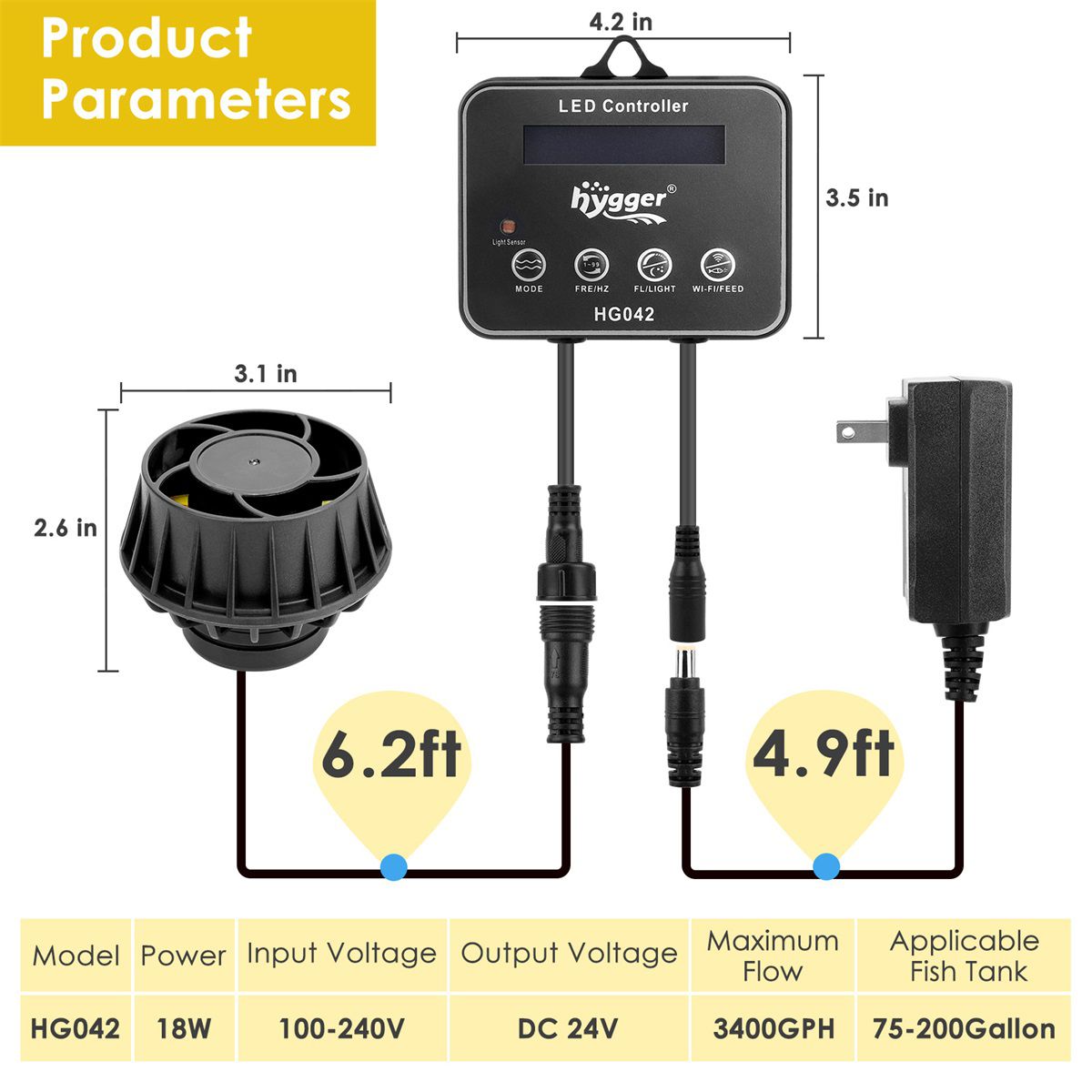 Inverter Wavemaker Pump 3400gph - hygger