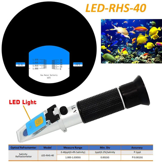 Refractometer with LED